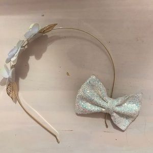 Children’s Place Flower Headband and Glitter Bow